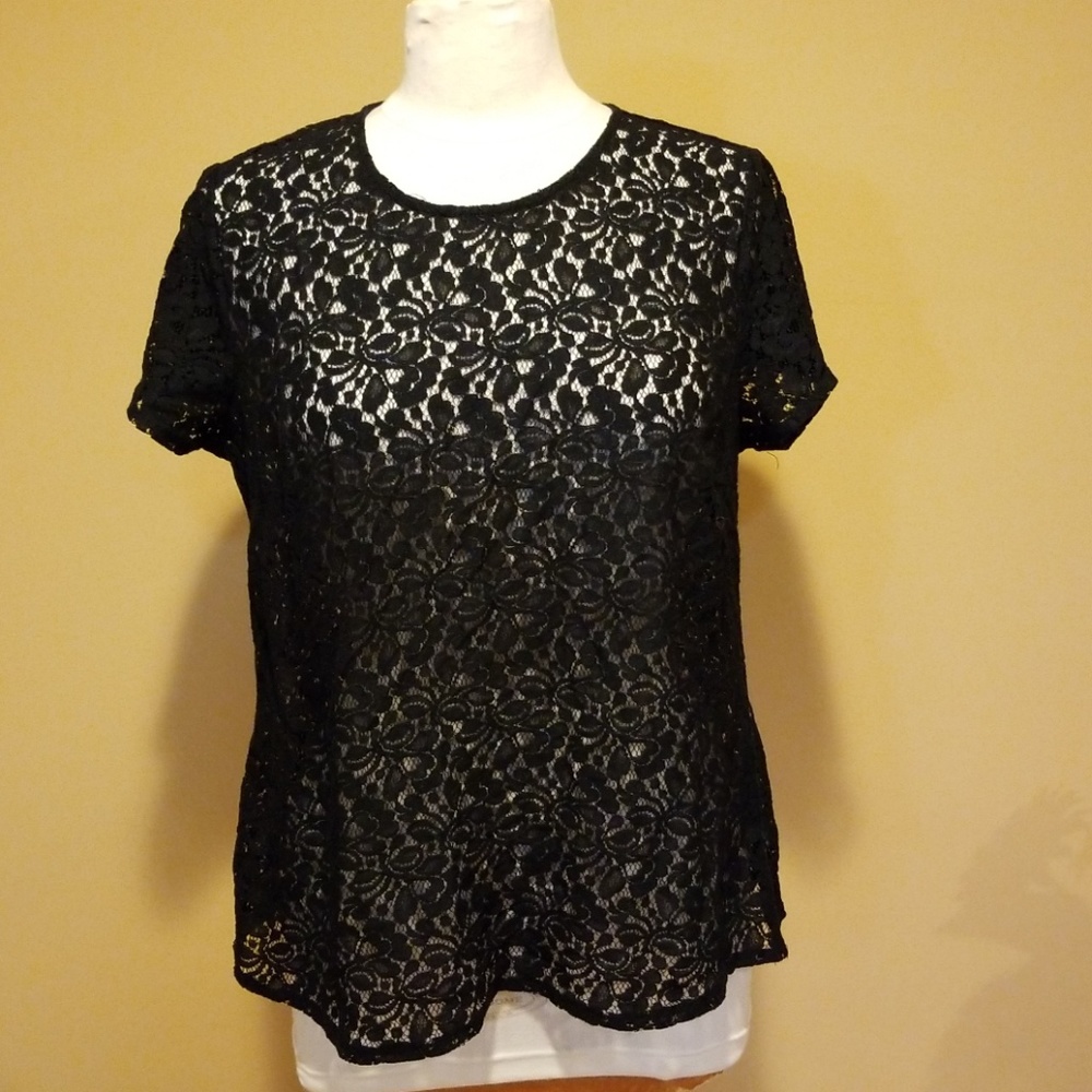 Black lace shirt